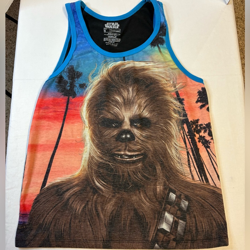 Star Wars Chewbacca Sunset Tank Top Men’s Small